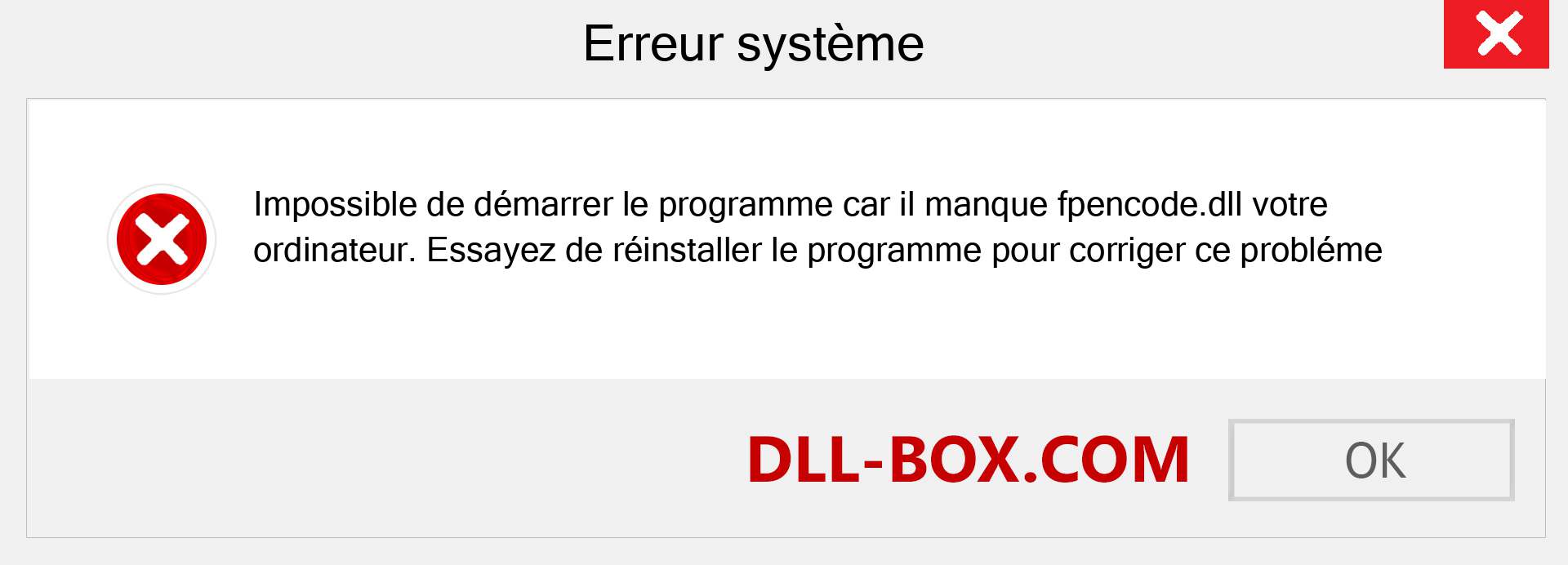 Le fichier fpencode.dll est manquant ?. Télécharger pour Windows 7, 8, 10 - Correction de l'erreur manquante fpencode dll sur Windows, photos, images